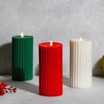 Combo of 3 Scented 'Belief' Pillar/Tapered Candles| Candle for Candle Stand - Home/Party/Table Decor-Celebration Table/Dinner Hosting