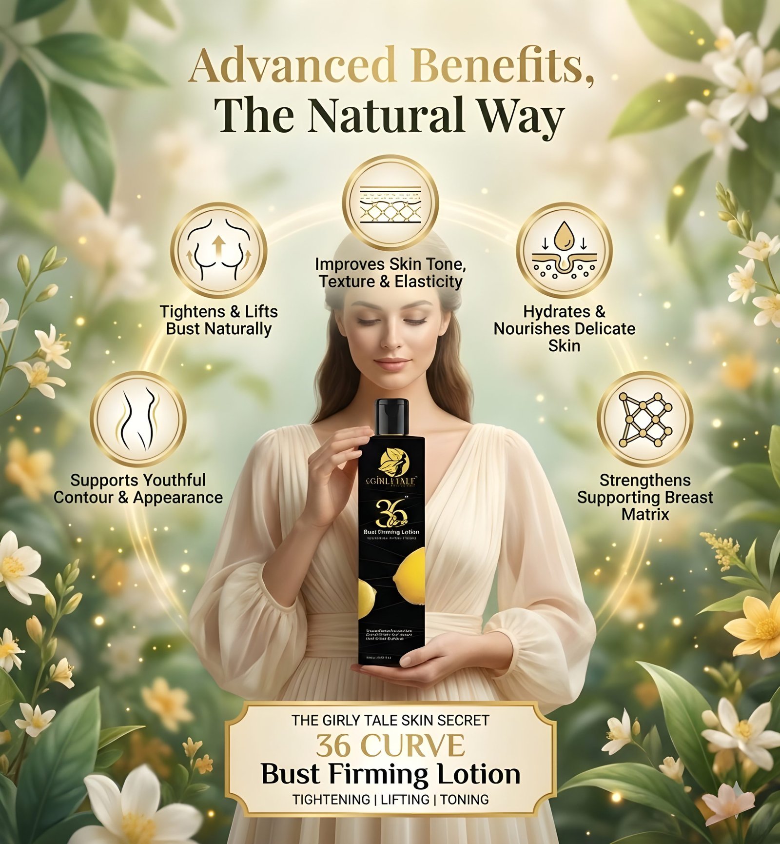 advanced-breast-size-enlargement-bust-firming-lotion-india-no.3 36 Curve Bust Firming Lotion – For a Naturally Lifting Tightening, & Toned Look Formula | Firmer & Fuller Look | 100 ml - Image 1
