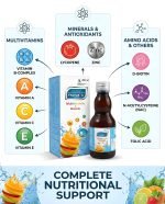 Theraton Multivitamin + Minerals Syrup – Tonic of D-Biotin, Amino Acids & Essential Vitamins | Daily Wellness Support | 200 ml - Image 2