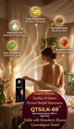 QtSilk-69 Intimate Lubricant Gel – Relieves Dryness & Discomfort | Enhances Intimacy | Strawberry Flavoured | 100 ml - Image 6