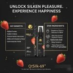 QtSilk-69 Intimate Lubricant Gel – Relieves Dryness & Discomfort | Enhances Intimacy | Strawberry Flavoured | 100 ml - Image 2