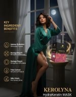 Kerolyna Hydrakeratin Hair Mask | Deep Conditioning, Frizz Control & Repair Formula for Silky, Salon-Smooth Hair (200ml) - Image 4